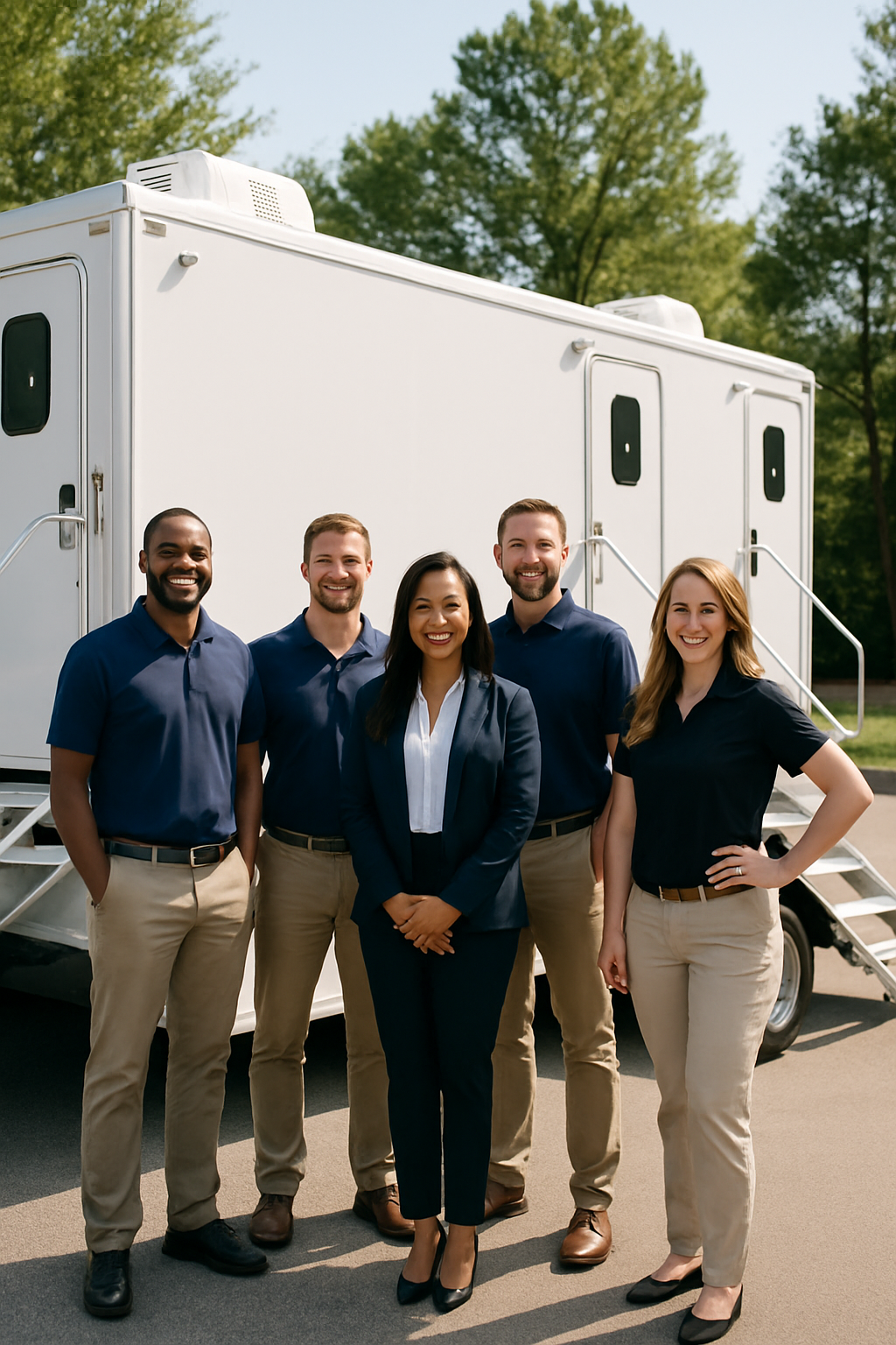 Baltimore Restroom Trailers logistics team