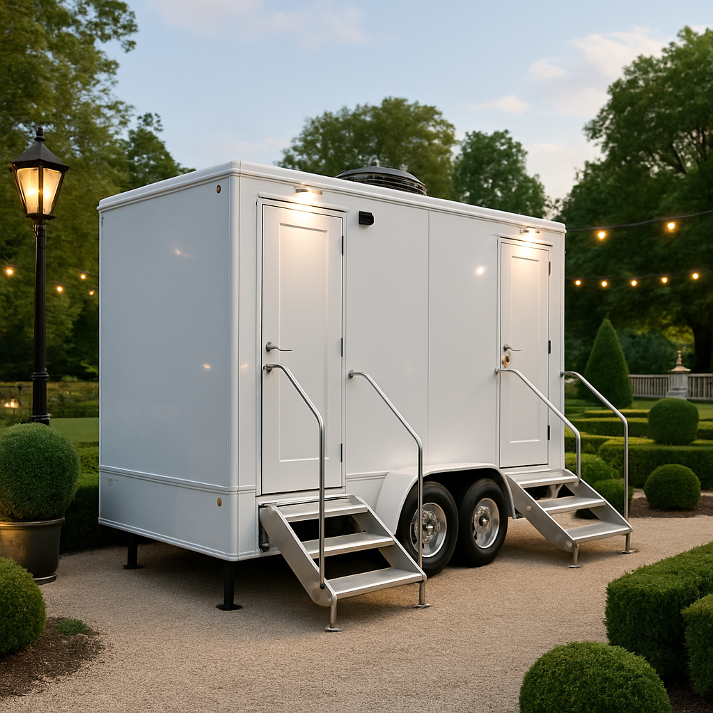 Luxury restroom trailer in Baltimore